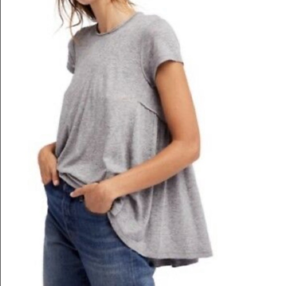 Free people high low peplum t shirt size small